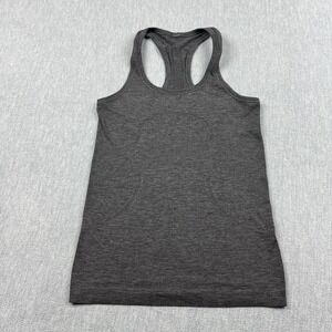 Lululemon Tank Top Womens 4 Gray Swiftly Tech Racerback Yoga Running Athletic